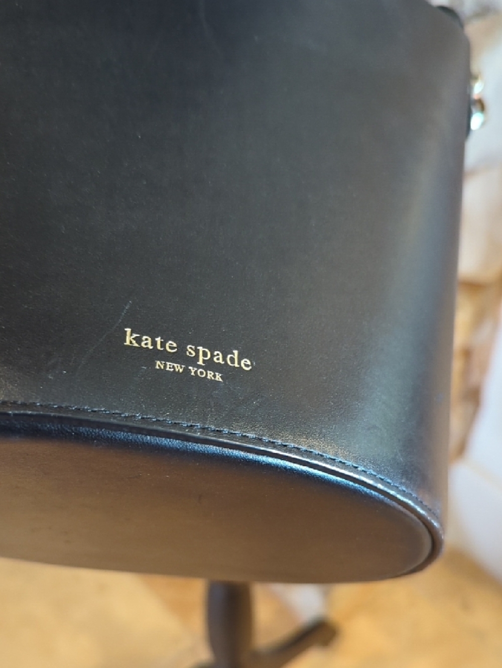 kate spade Black and Pink Trim Bucket Shoulder Bag - Picture 17 of 17
